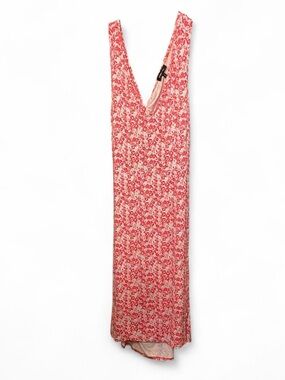 NWT BCBGMAXAZRIA red & white floral print dress with a flowy fit, and open back